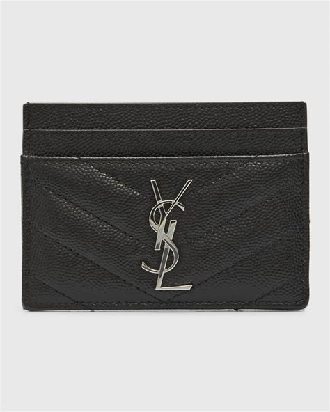 Saint Laurent YSL Monogram Card Case in Patent 